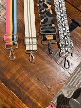 Adjustable Multi-Color & Patterned Crossbody Bag Straps - Set of 4
